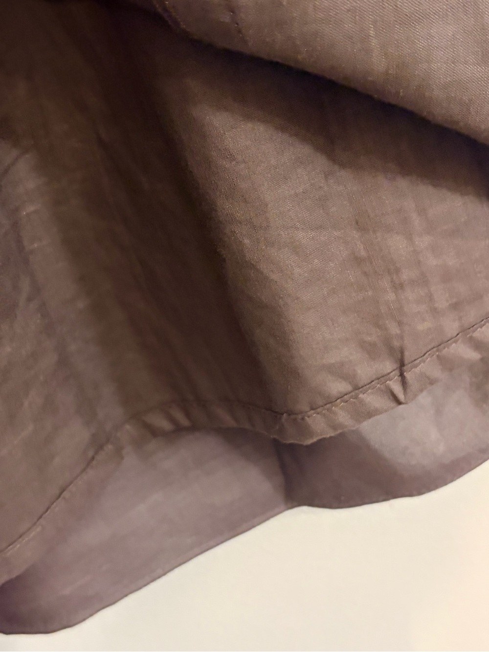 GUNEX Made in Italy Pleated Linen Skirt Taupe Brown Lined European - Picture 6 of 6